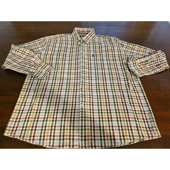 Barbour Multicolor Check Cotton Regular Fit Button Down Shirt XL - Picture 1 of 7